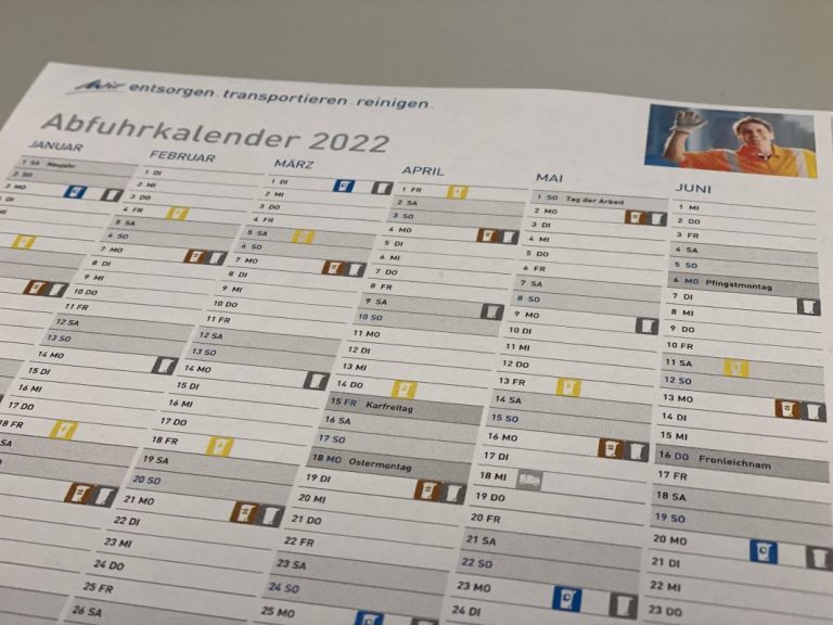 Abfuhrkalender 2022 jetzt online